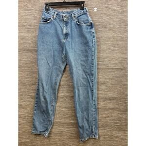 Vintage Lee Jeans Womens 30X29 Blue High Rise Mom Relaxed Tapered Denim Pants